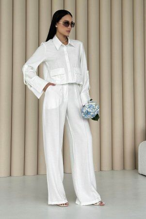 Jadone Fashion: Костюм з брюками Гранж білий - фото 11