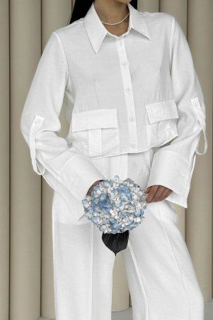 Jadone Fashion: Костюм з брюками Гранж білий - фото 4