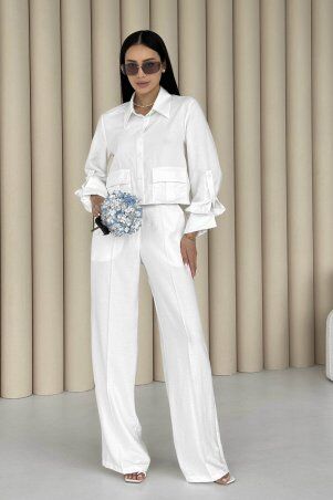 Jadone Fashion: Костюм з брюками Гранж білий - фото 6
