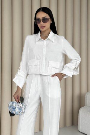 Jadone Fashion: Костюм з брюками Гранж білий - фото 7