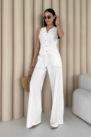 Jadone Fashion: Костюм з брюками Вест білий - фото 1