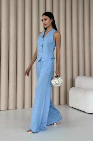 Jadone Fashion: Костюм з брюками Вест блакитний - фото 4