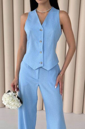 Jadone Fashion: Костюм з брюками Вест блакитний - фото 6