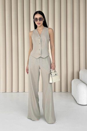 Jadone Fashion: Костюм з брюками Вест бежевий - фото 2