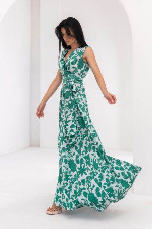 Jadone Fashion: Сукня Фурор комбіноване зелений - фото 2