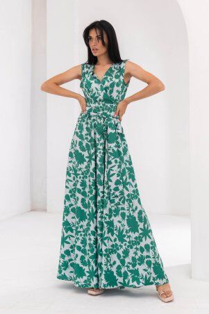 Jadone Fashion: Сукня Фурор комбіноване зелений - фото 3
