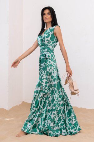 Jadone Fashion: Сукня Фурор комбіноване зелений - фото 7