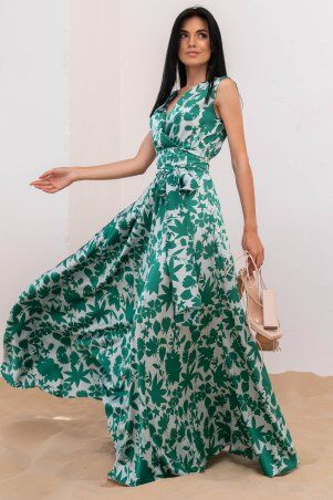 Jadone Fashion: Сукня Фурор комбіноване зелений - фото 8