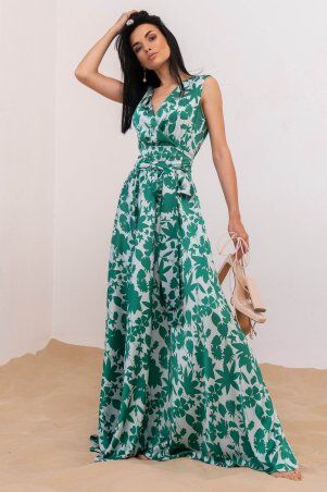 Jadone Fashion: Сукня Фурор комбіноване зелений - фото 9