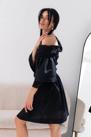 Jadone Fashion: Сукня Барбі чорний - фото 11