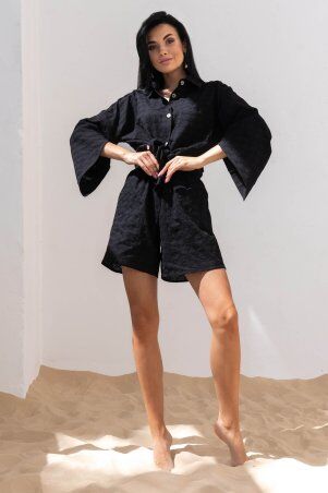 Jadone Fashion: Костюм з шортами Тандем без поясу чорний - фото 13