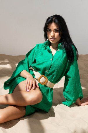 Jadone Fashion: Костюм з шортами Тандем без поясу зелений - фото 7