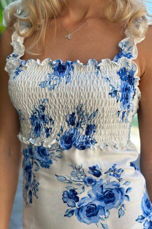 Bisou: Льняна сукня з розрізом 8077 - фото 6