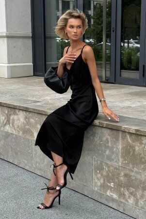 Jadone Fashion: Сукня Жизель чорний - фото 4