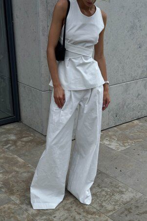 Jadone Fashion: Брюки Велет білий - фото 3