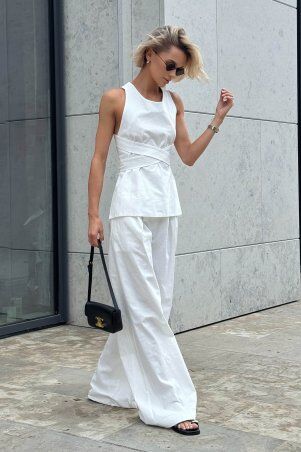 Jadone Fashion: Брюки Велет білий - фото 5