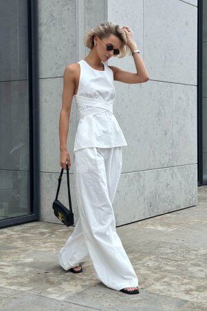 Jadone Fashion: Брюки Велет білий - фото 6