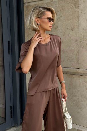 Jadone Fashion: Блуза Карпіз шоколад - фото 4