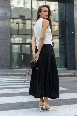Jadone Fashion: Спідниця-балон максі Бета чорний - фото 6