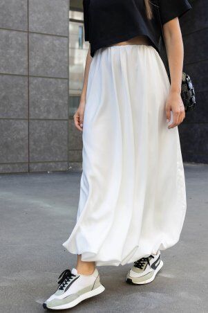 Jadone Fashion: Спідниця-балон максі Бета білий - фото 4