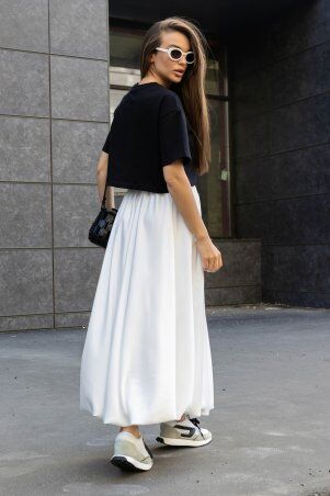 Jadone Fashion: Спідниця-балон максі Бета білий - фото 5