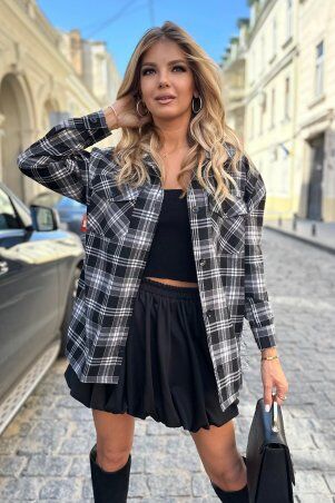 Bisou: Сорочка в клітинку oversize 1381 - фото 11