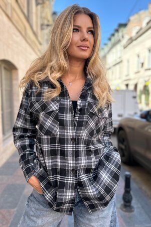 Bisou: Сорочка в клітинку oversize 1381 - фото 2