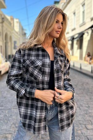 Bisou: Сорочка в клітинку oversize 1381 - фото 4