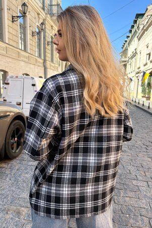 Bisou: Сорочка в клітинку oversize 1381 - фото 6