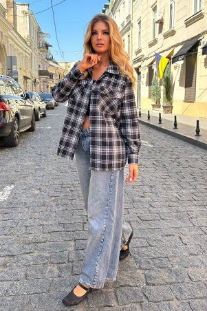 Bisou: Сорочка в клітинку oversize 1381 - фото 8