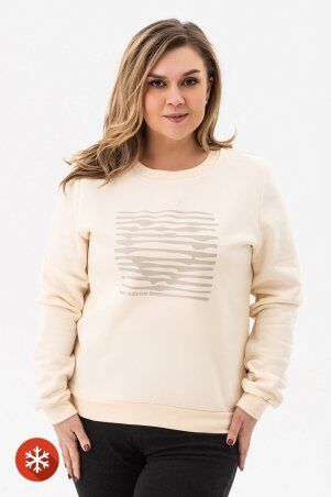 Garne: Утеплений світшот TODEY молочний Striped Heart beige 9001408 - фото 1