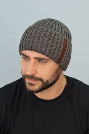 Braxton: Мужская вязанная  шапка с отворотом «Брокстон» 5505 - фото 5