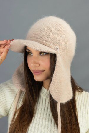 Braxton: Женская вязаная шапка-ушанка с козырьком "Иззи" 7235 - фото 6