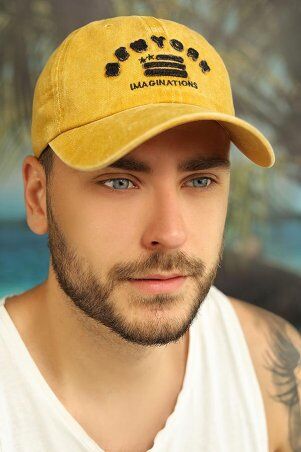 Braxton: Мужская однотонная коттоновая бейсболка unisex  - фото 55