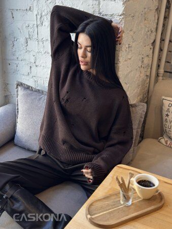 Caskona: 1006 Светр коричневий K 322 - фото 6