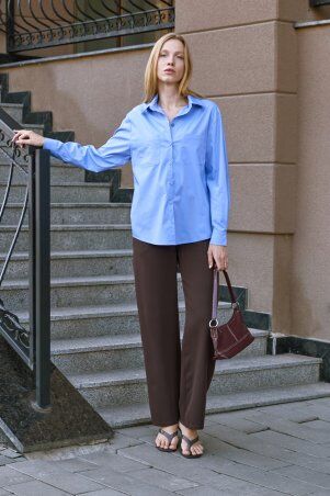 Itelle: Сорочка бойфренда із котону блакитна 21325 - фото 2