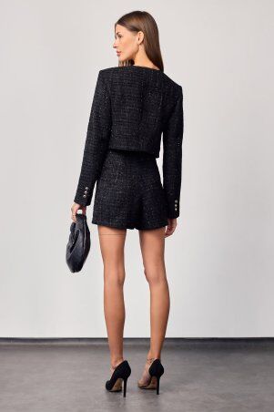 Itelle: Костюм чорного кольору із тканини буклє з люрексовой ниттю 3221 - фото 2