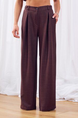 Itelle: Костюм, що складається із штанів палаццо та жилету з відкритою спиною шоколад 3230 - фото 2