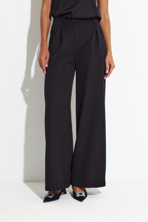 Itelle: Штани палаццо чорні із защипами 4353 - фото 6