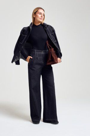 Itelle: Джинси палаццо чорні 4360 - фото 3