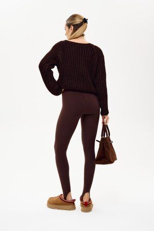 Itelle: Лосіни-гамаши із трикотажу термо шоколад 4367 - фото 3