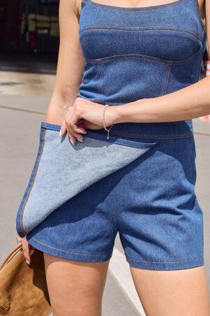 Itelle: Ромпер джинсовий синій 4622 - фото 5