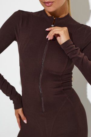Itelle: Комбенізон із трикотажу термо шоколад 4624 - фото 5