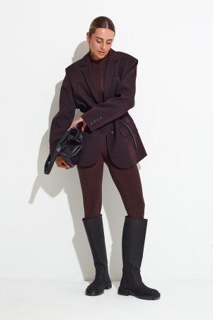 Itelle: Комбенізон із трикотажу термо шоколад 4624 - фото 6