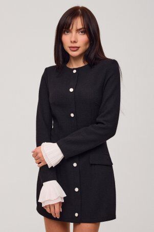 Itelle: Сукня із тканини буклє з білими манжетами 51489 - фото 2