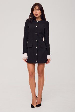 Itelle: Сукня із тканини буклє з білими манжетами 51489 - фото 5