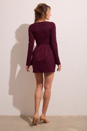 Itelle: Сукня із трикотажу «тюльпан» бургунді 51490 - фото 3