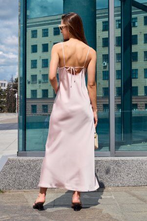 Itelle: Сукня сатін-атлас з відкритою спиною пудра 51517 - фото 3