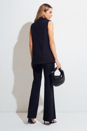 Itelle: Жилет вільного крою із костюмної тканини чорний 7134 - фото 2