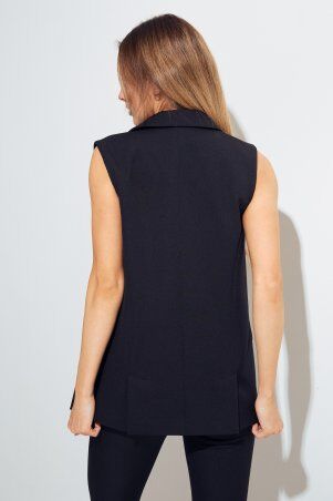 Itelle: Жилет вільного крою із костюмної тканини чорний 7134 - фото 4